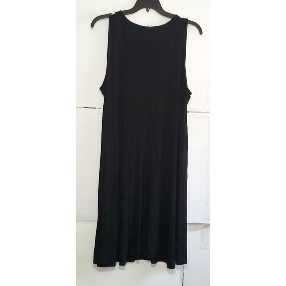 An Old Navy Plus Y2K Black Midi Dress Sleeveless Summer Cottage Core Gothic 3X - Picture 9 of 9